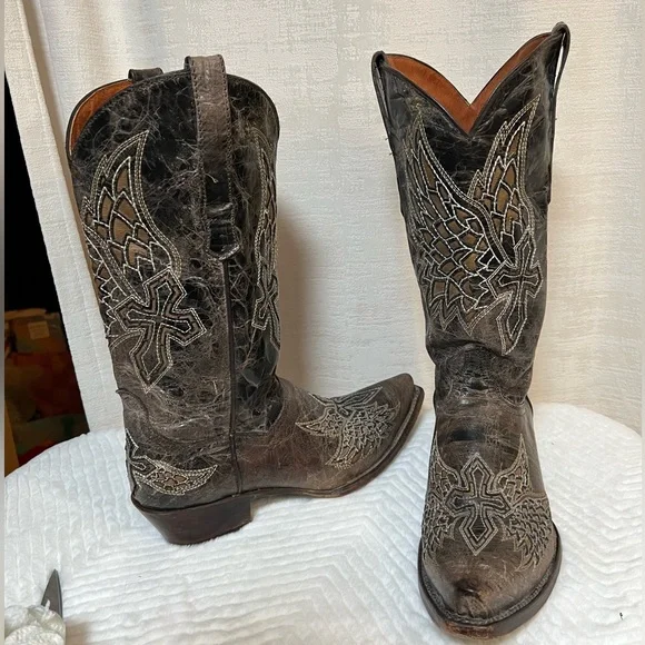 Soto Pre-Owned Great Condition Women’s Size 10.5 Embroidered Leather Boots - Picture 3 of 11
